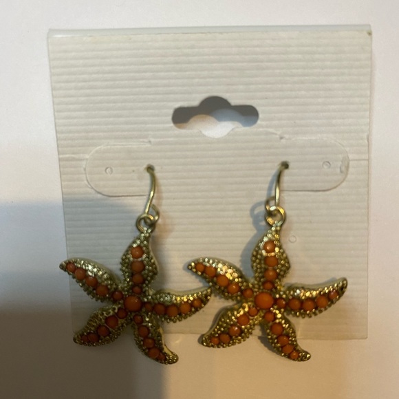 Shell orange earrings - Picture 1 of 3